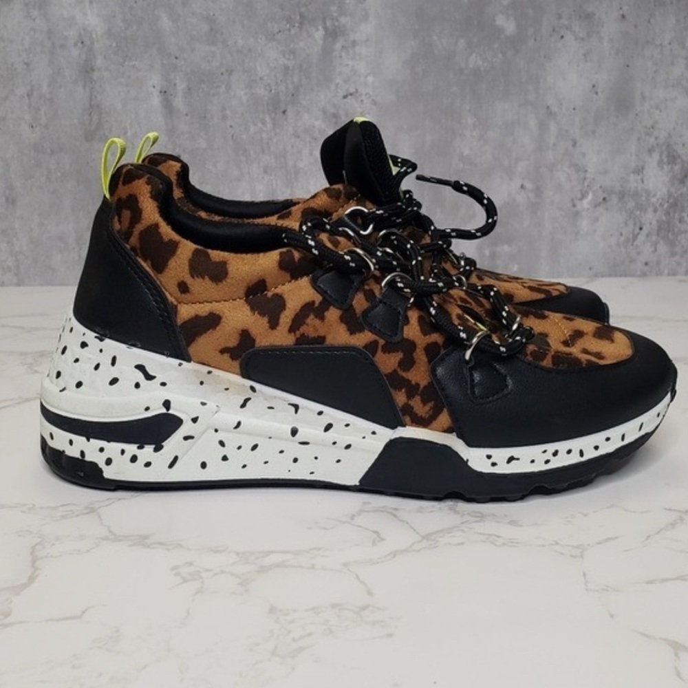 Steve Madden Brown and Black Sneakers with Chunky Midsole
